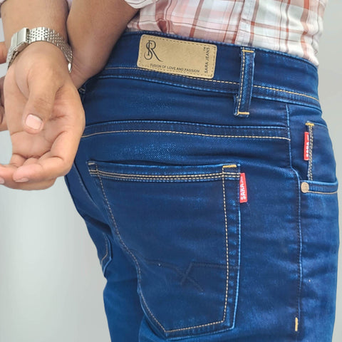 Dark Blue Solid Slim Fit Casual Jeans Dark Blue Solid Slim Fit Casual Jeans