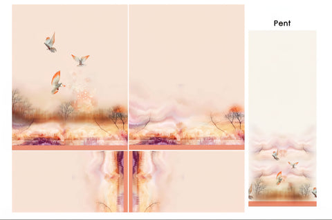 Pastel Sky Birdscape Co-Ord Set Pastel Sky Birdscape Co-Ord Set