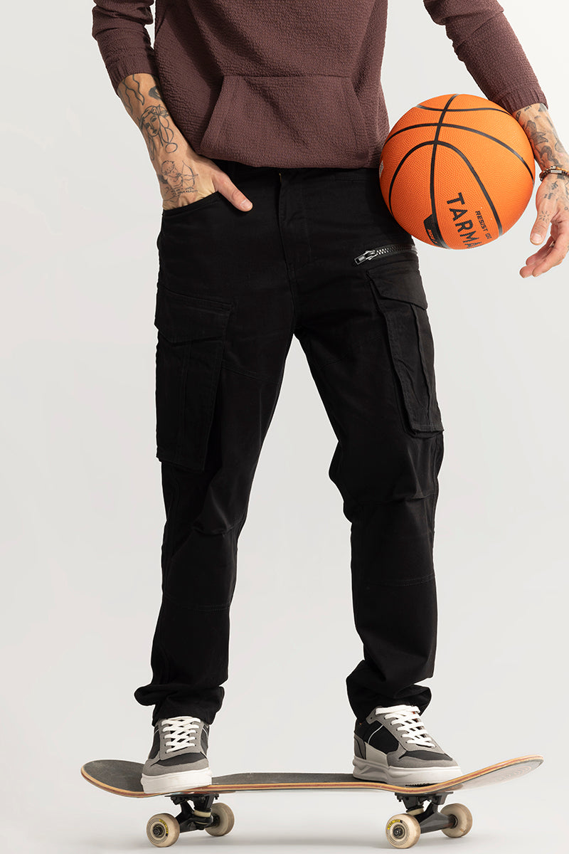 Outlander Black Cargo Pant