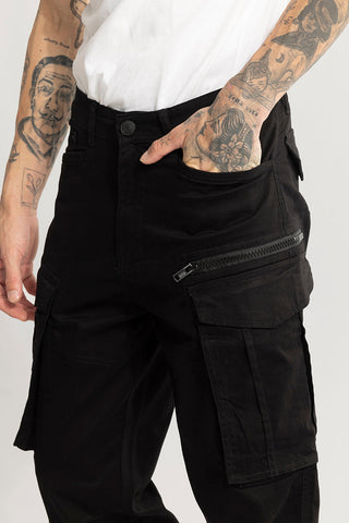 Outlander Black Cargo Pant