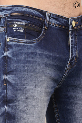 MEN’S Elegance Deep Blue Slim Fit Jeans