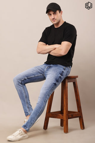 MEN’S Elegance Light Blue Slim Fit Jeans