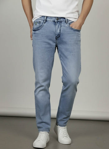 Men’s Light Blue Slim Fit Jeans – Soft Stretchable Denim Trekyoo