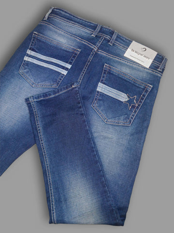 Men’s Dark Blue Slim Fit Jeans | Premium Stretchable Denim Trekyoo