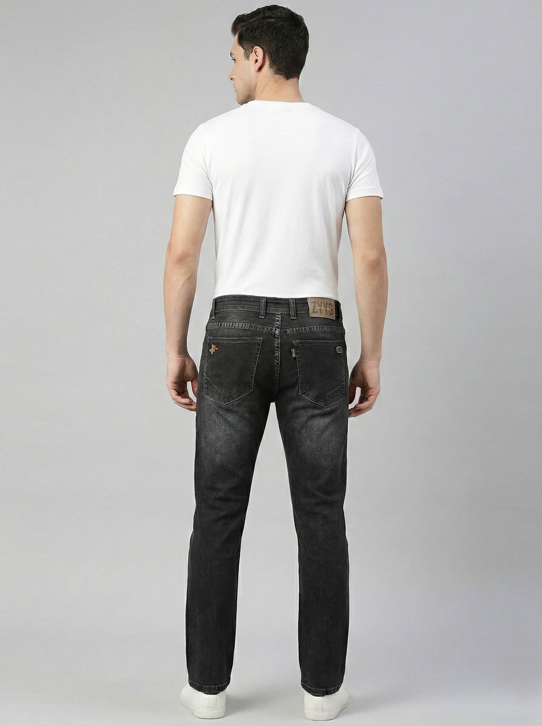Premium Imported Fabric Men's Black Slim Fit Stretch Jeans | Stylish Daily Wear Denim Trekyoo