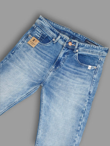 Men’s Light Blue Slim Fit Denim Jeans | Comfortable Stretch Fabric Trekyoo