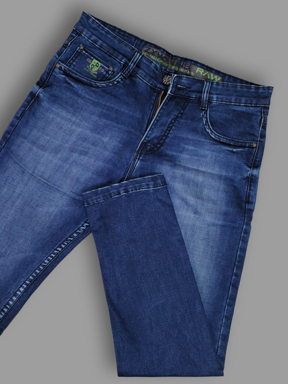 Men’s Dark Blue Slim Fit Stretchable Denim Jeans Trekyoo
