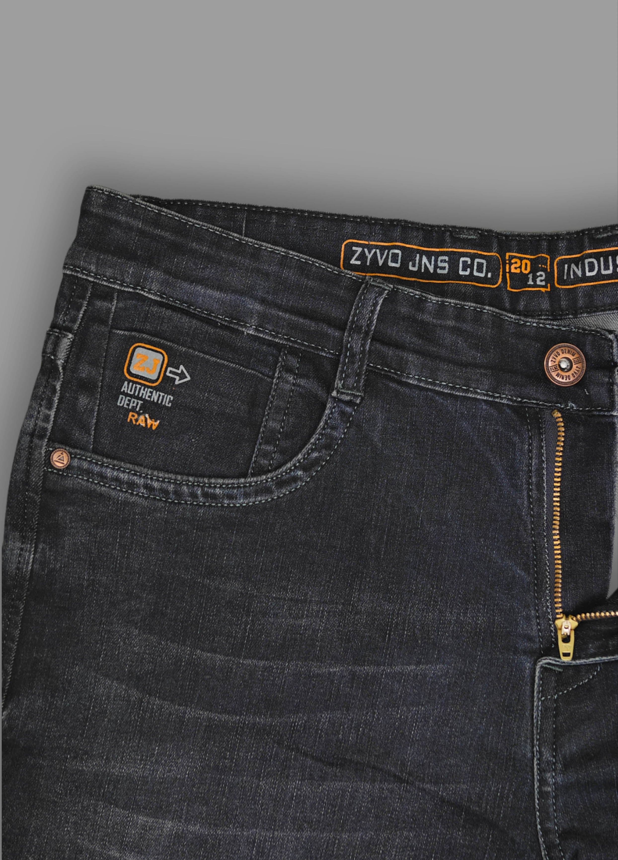 Imported Fabric Premium Black Denim Jeans for Men | Zyvo Slim Fit Stretch Jeans Trekyoo