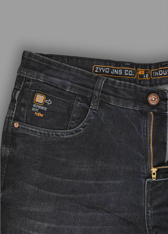 Imported Fabric Premium Black Denim Jeans for Men | Zyvo Slim Fit Stretch Jeans Trekyoo