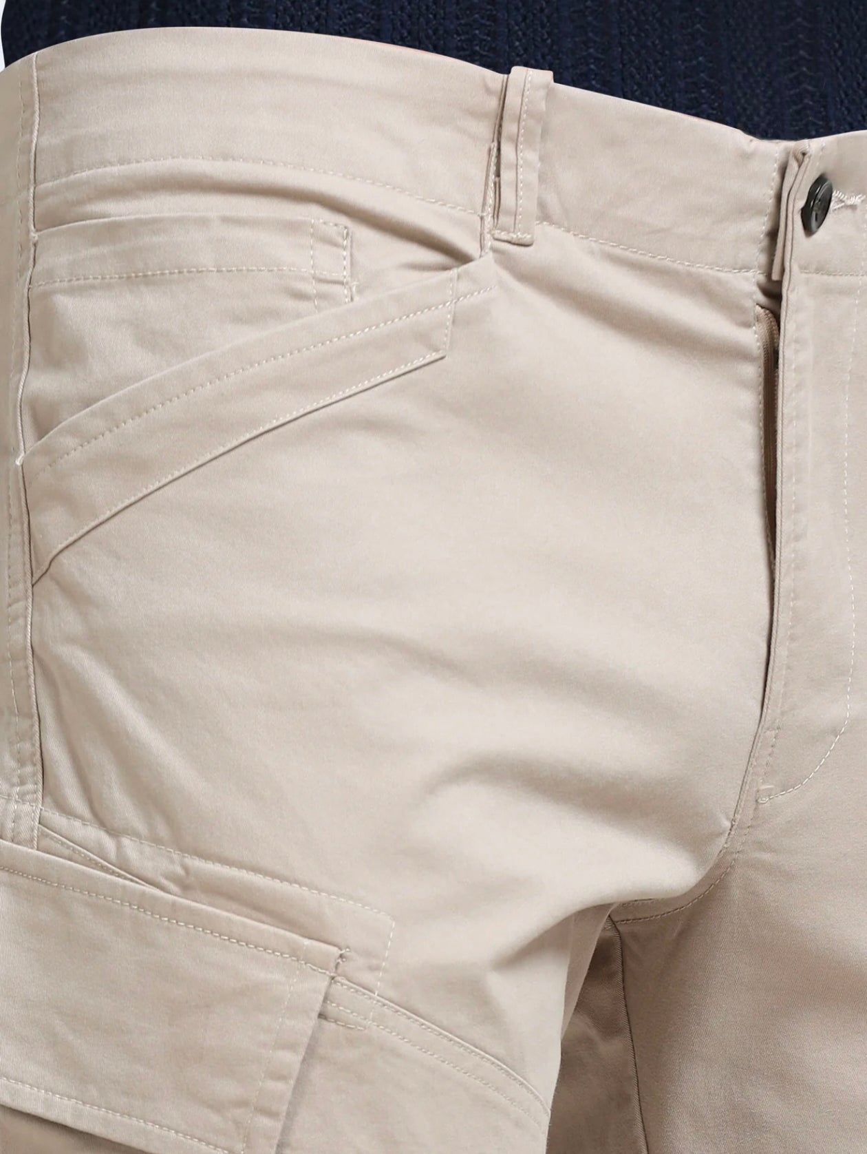 Men’s Beige Cargo Pants – Straight Fit Multi-Pocket Casual Trousers for Daily Wear Trekyoo