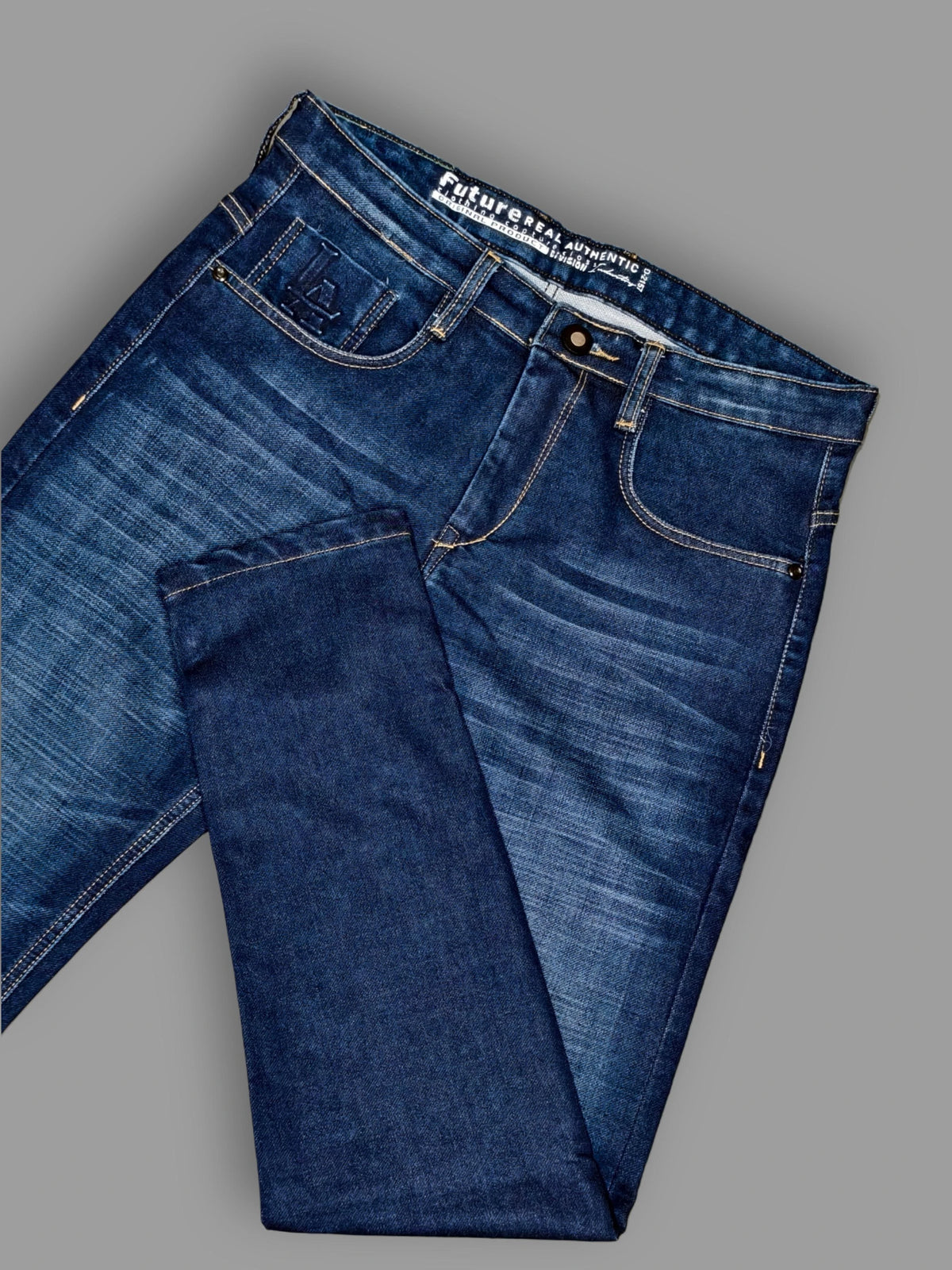 Dark Blue Washed Slim Fit Jeans