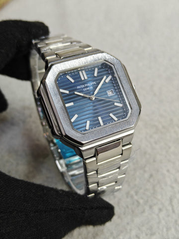 Patek Philippe Cubitus 7128/1G – 2025 Model with Blue Dial & Premium Steel Bracelet
