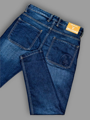 Dark Blue Washed Slim Fit Jeans
