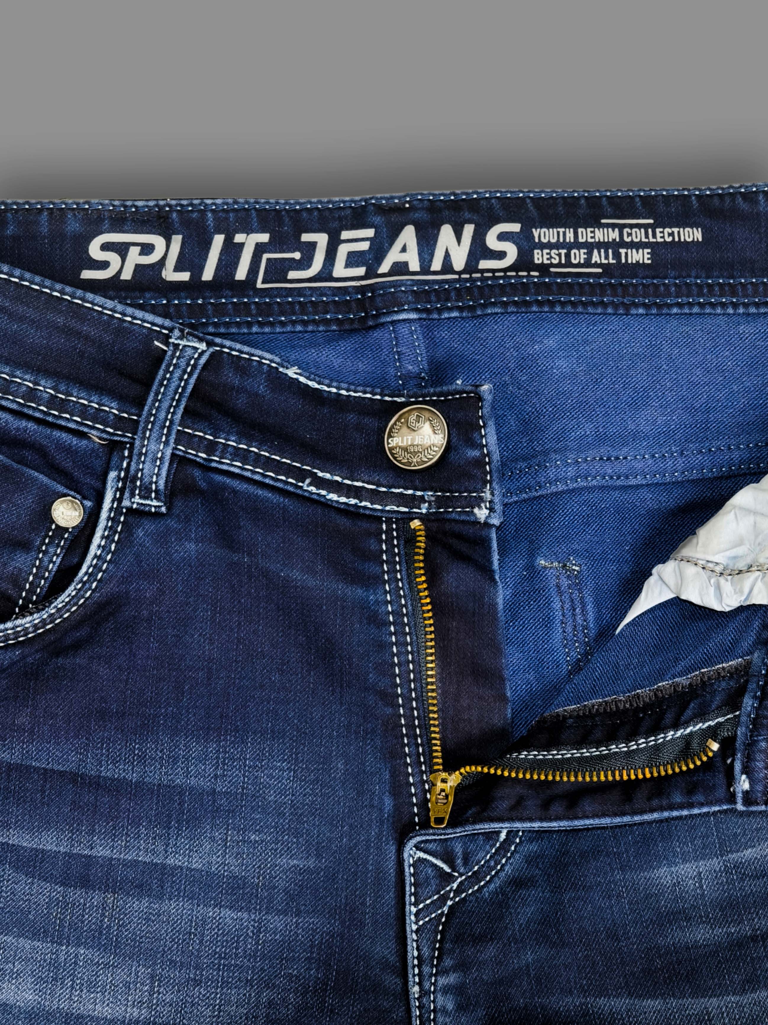 Men’s Slim Fit Denim Jeans – Rich Dark Blue Trekyoo
