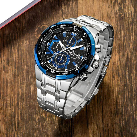 Casio Edifice Chronograph Blue-Black Dial Men's Watch