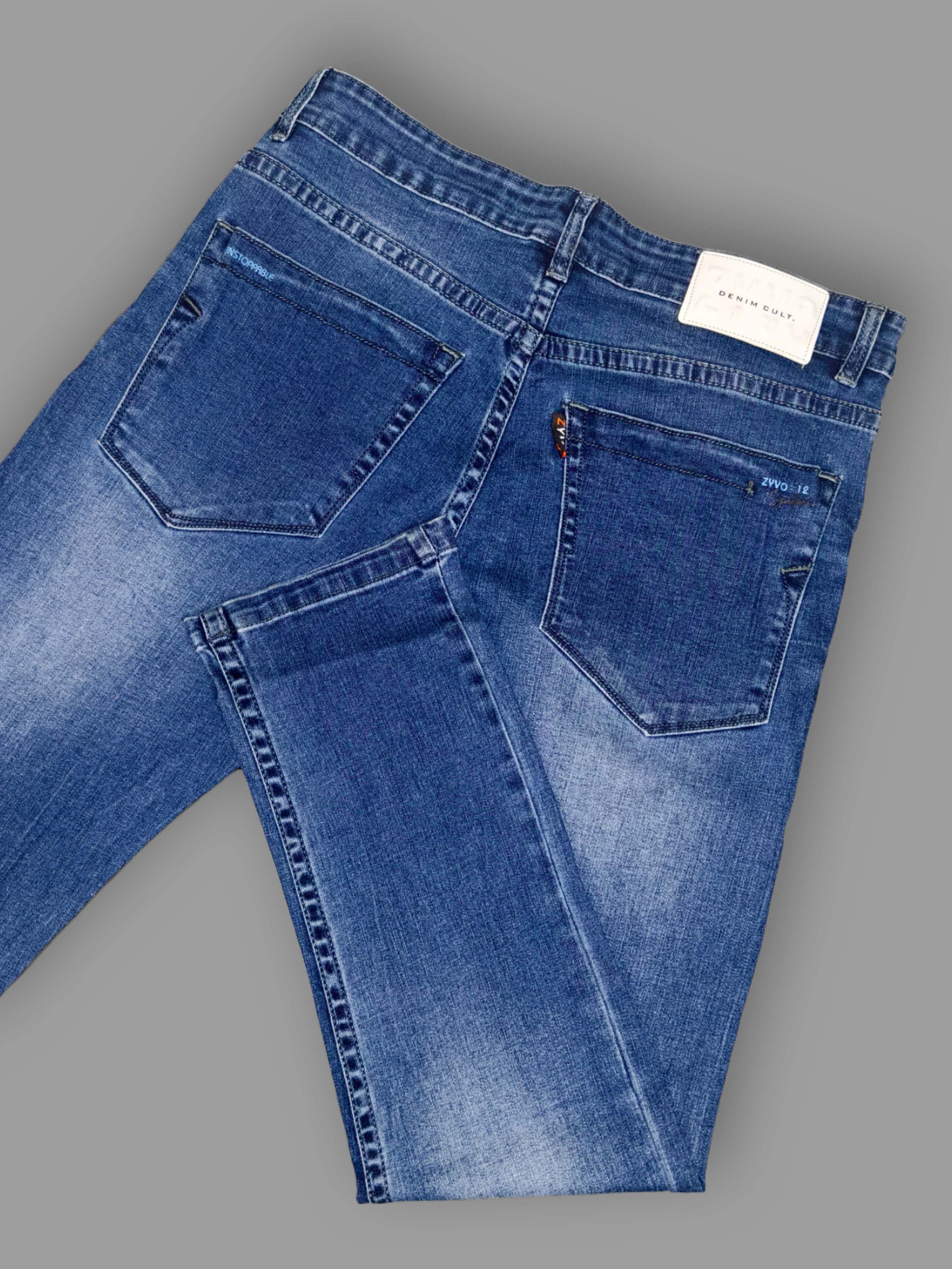 ZYVO Men's Premium Denim Slim Fit Jeans - Vintage Wash Trekyoo