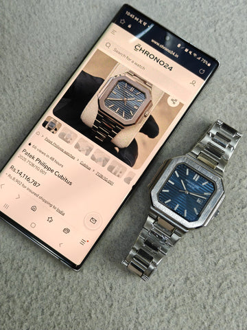 Patek Philippe Cubitus 7128/1G – 2025 Model with Blue Dial & Premium Steel Bracelet