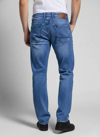 Men’s Classic Blue Slim Fit Denim Jeans Trekyoo