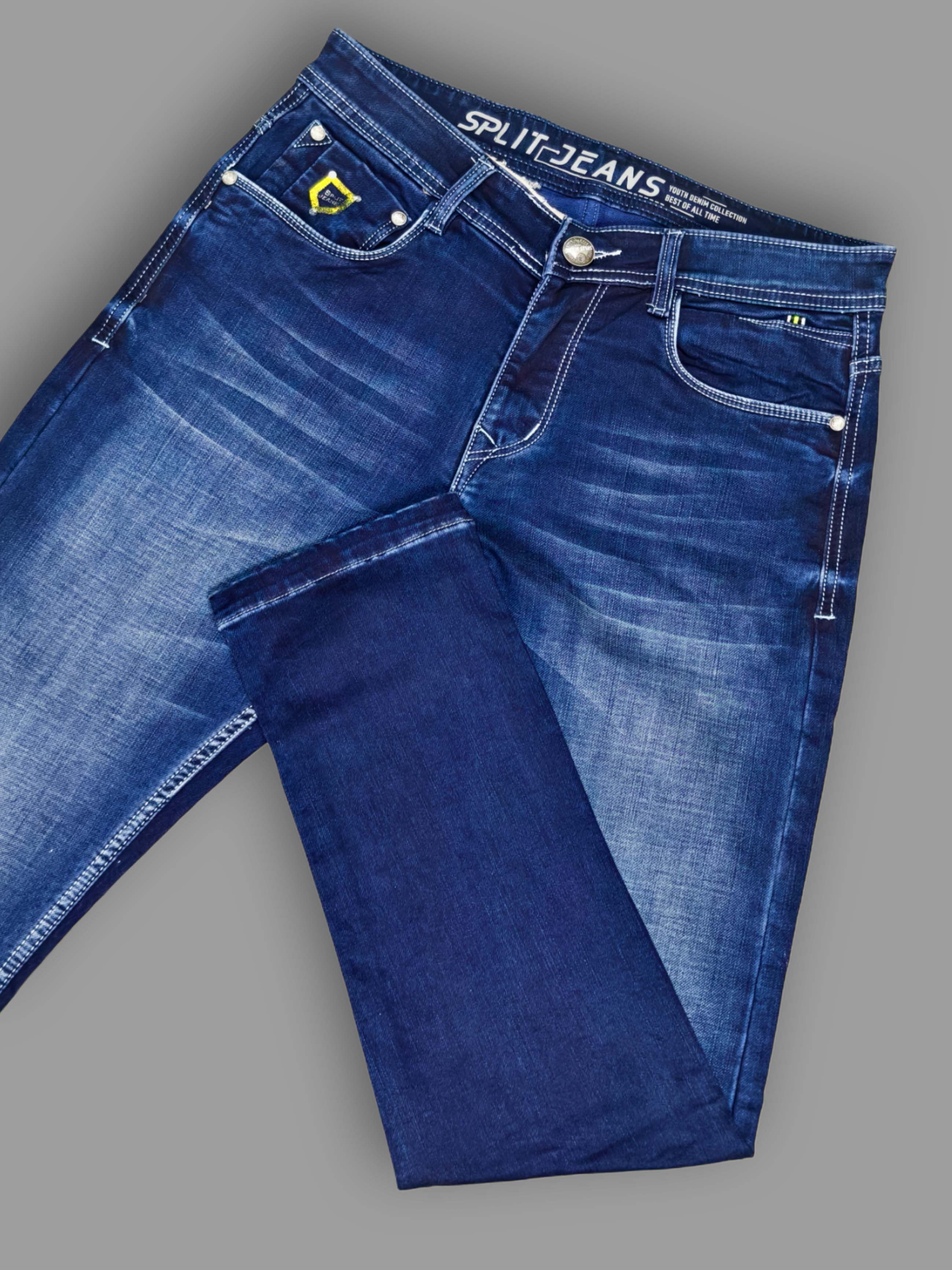 Men’s Slim Fit Denim Jeans – Rich Dark Blue Trekyoo