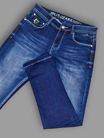 Men’s Slim Fit Denim Jeans – Rich Dark Blue Trekyoo