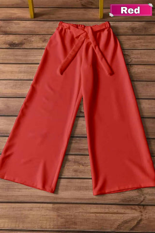 Women's Red Palazzo Pants