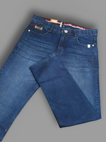 Men’s Dark Blue Slim-Fit Denim Jeans