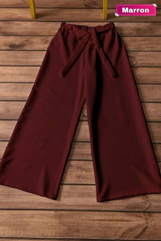 Women's Maroon Palazzo Pants