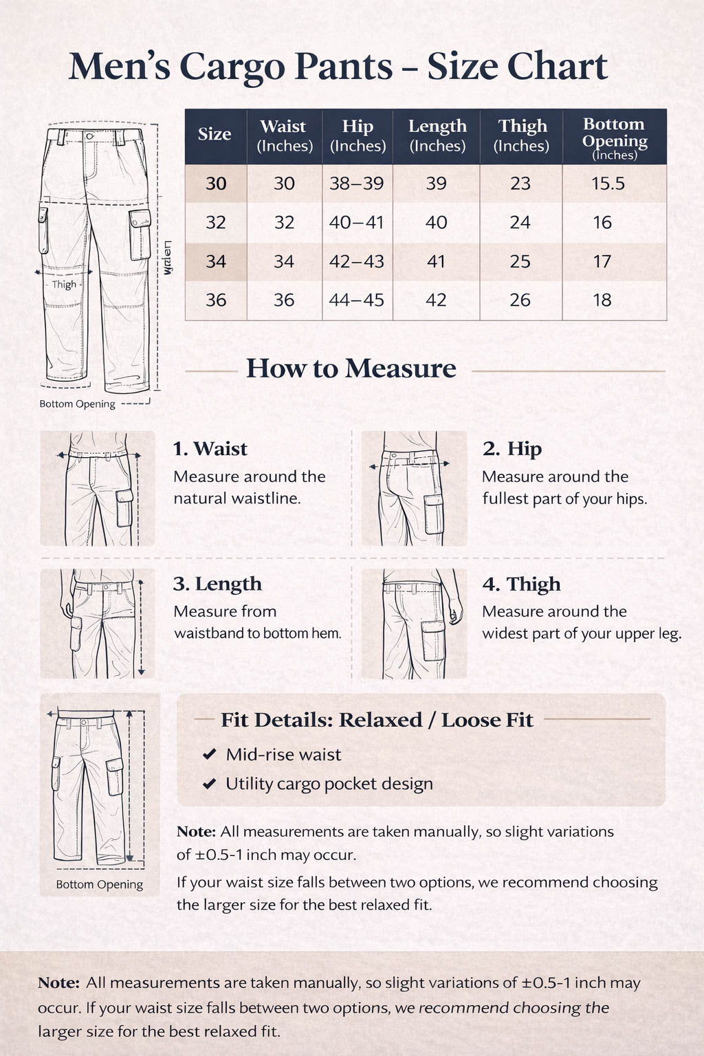 Vintage-Wash Cargo Pants – Relaxed Fit, Premium Utility Trousers for Men Trekyoo
