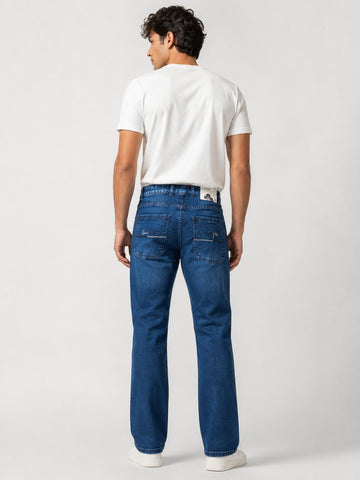 Men’s Comfort Fit Blue Faded Denim Jeans