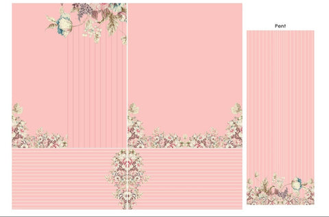 Elegant Pink Floral Co-Ord Set – Style 13023