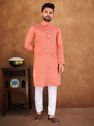 Rajwadi Premium Soft Jacquard Silk Kurta Pyjama Set for Men's