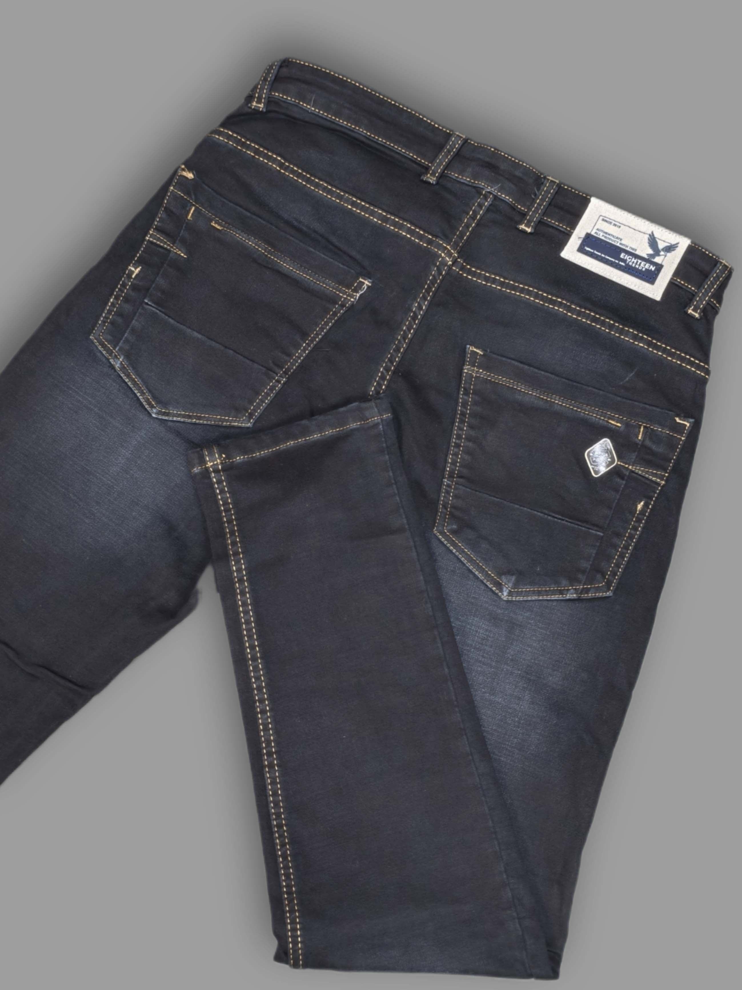 Men's Dark Blue Narrow Fit Denim Jeans | Stretchable Premium Casual Jeans for Men's Trekyoo