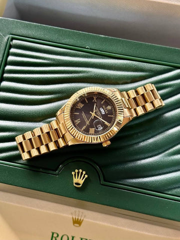 Rolex Day-Date Oyster Perpetual Black Dial Automatic Watch