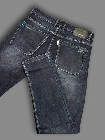 Men's Vintage Washed Slim-Fit Denim Jeans