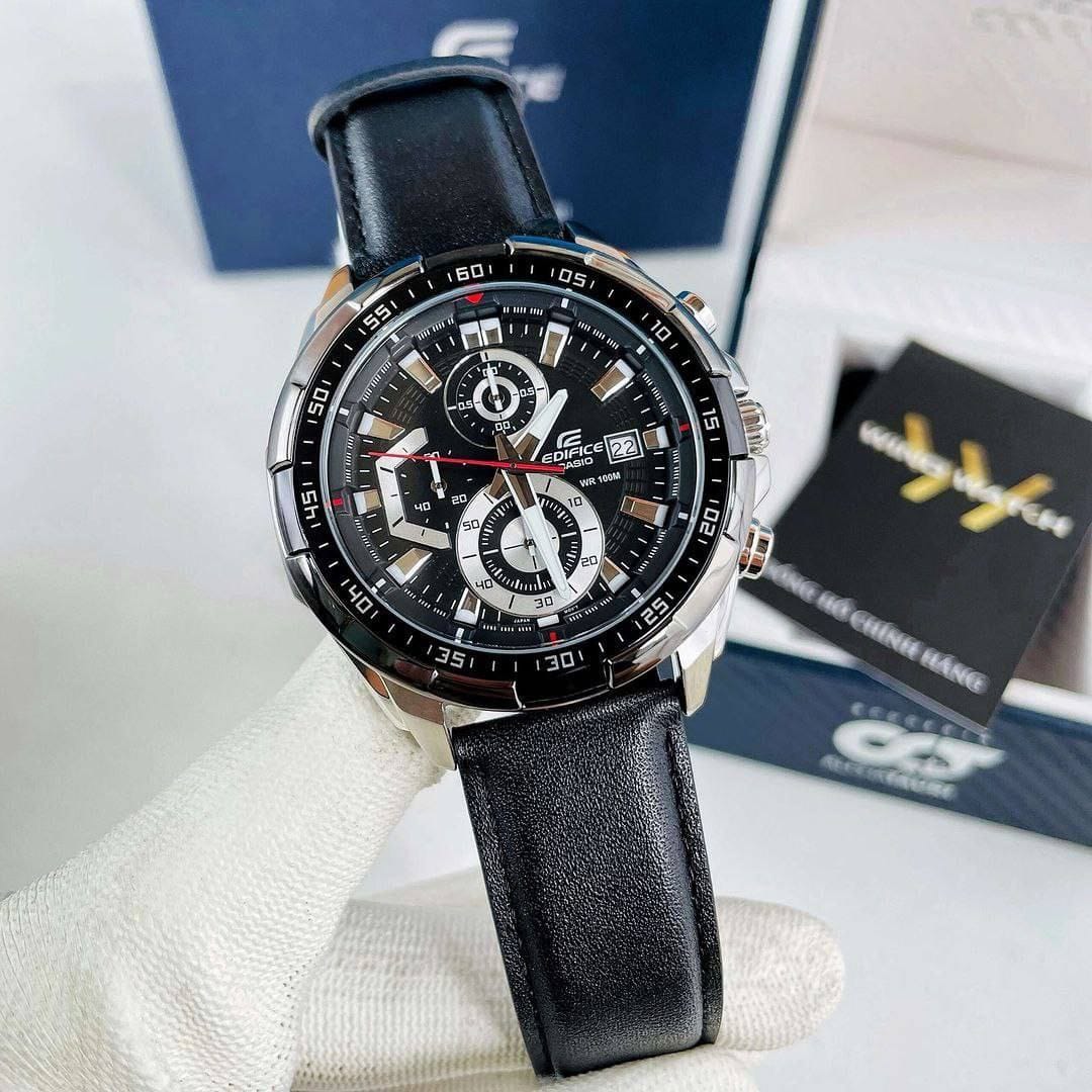 Casio Edifice EFR-539 Men’s Chronograph Watch | Leather Strap | Premium 7A Quality