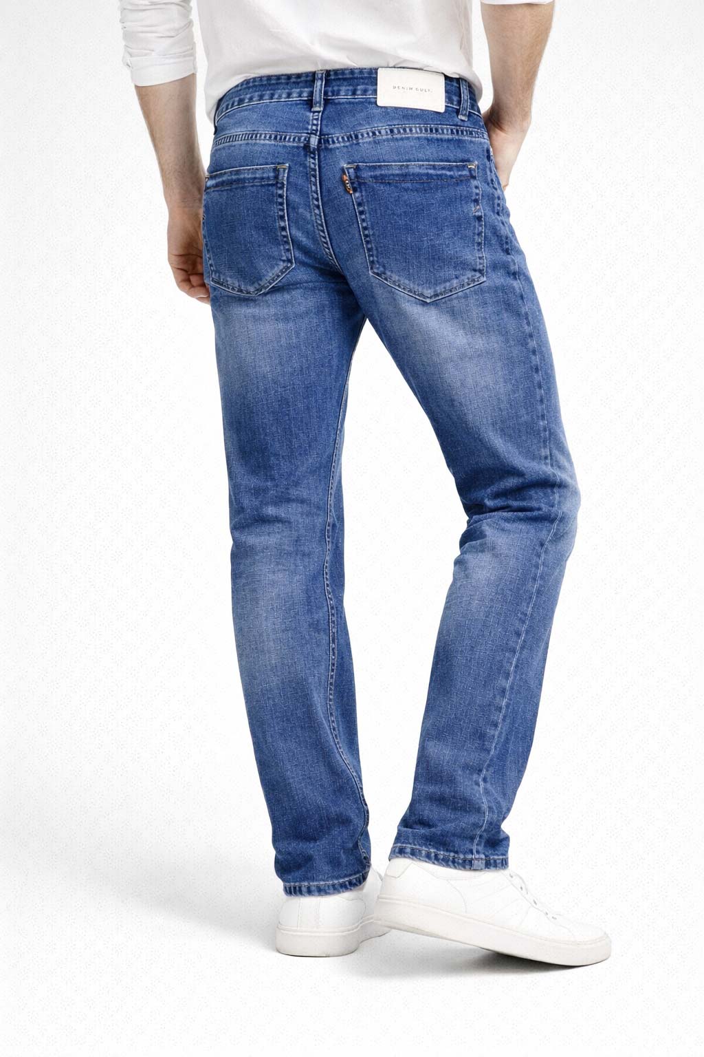 Men’s Blue Slim Fit Stretch Jeans | Comfortable Everyday Denim Trekyoo