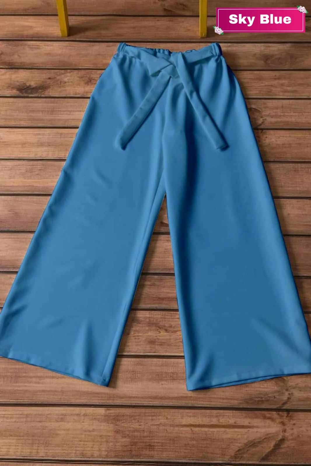 Women's Sky Blue Palazzo Pants