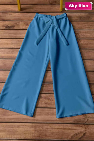 Women's Sky Blue Palazzo Pants