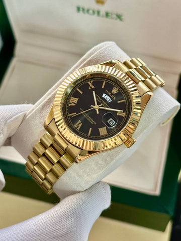 Rolex Day-Date Oyster Perpetual Black Dial Automatic Watch