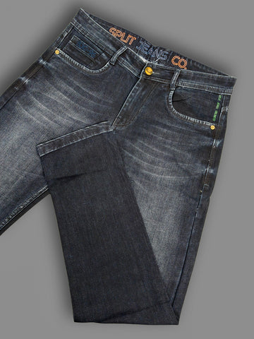 Men's Vintage Washed Slim-Fit Denim Jeans