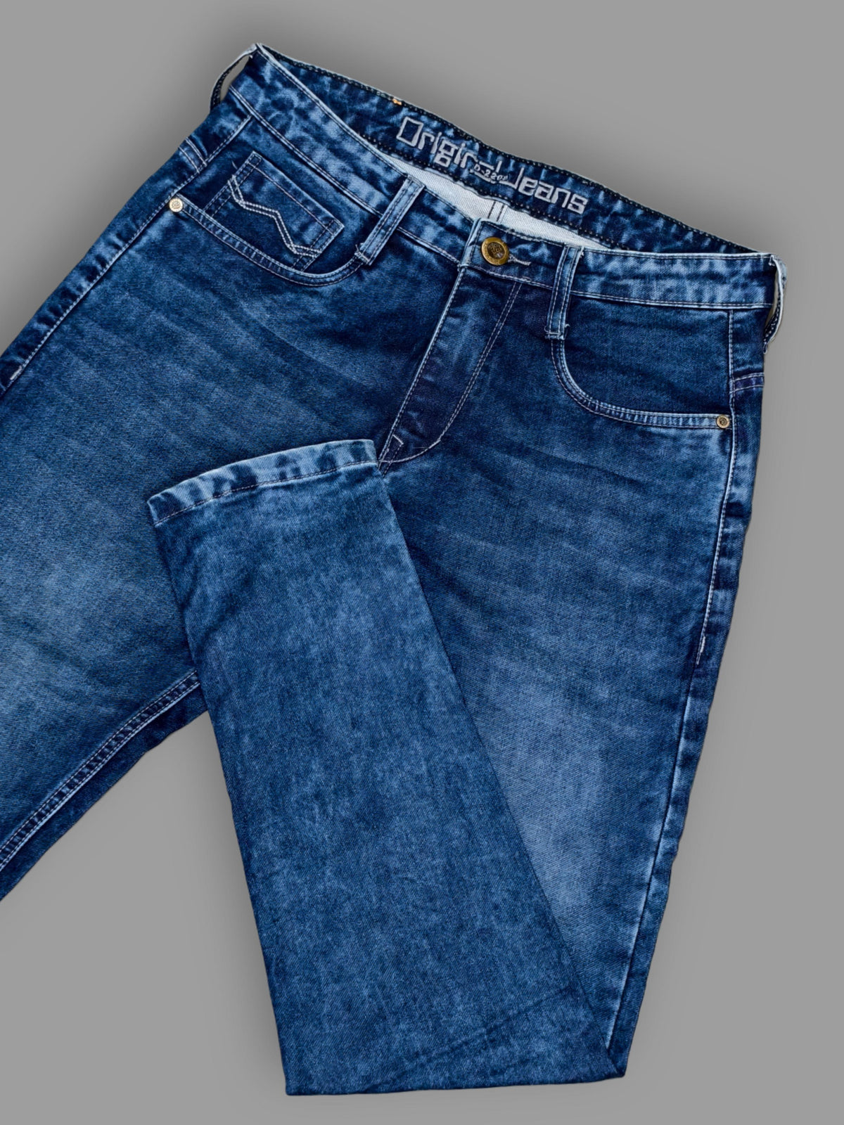 Men’s Dark Blue Slim Fit Stretchable Jeans | Lightweight Summer Denim – Trekyoo