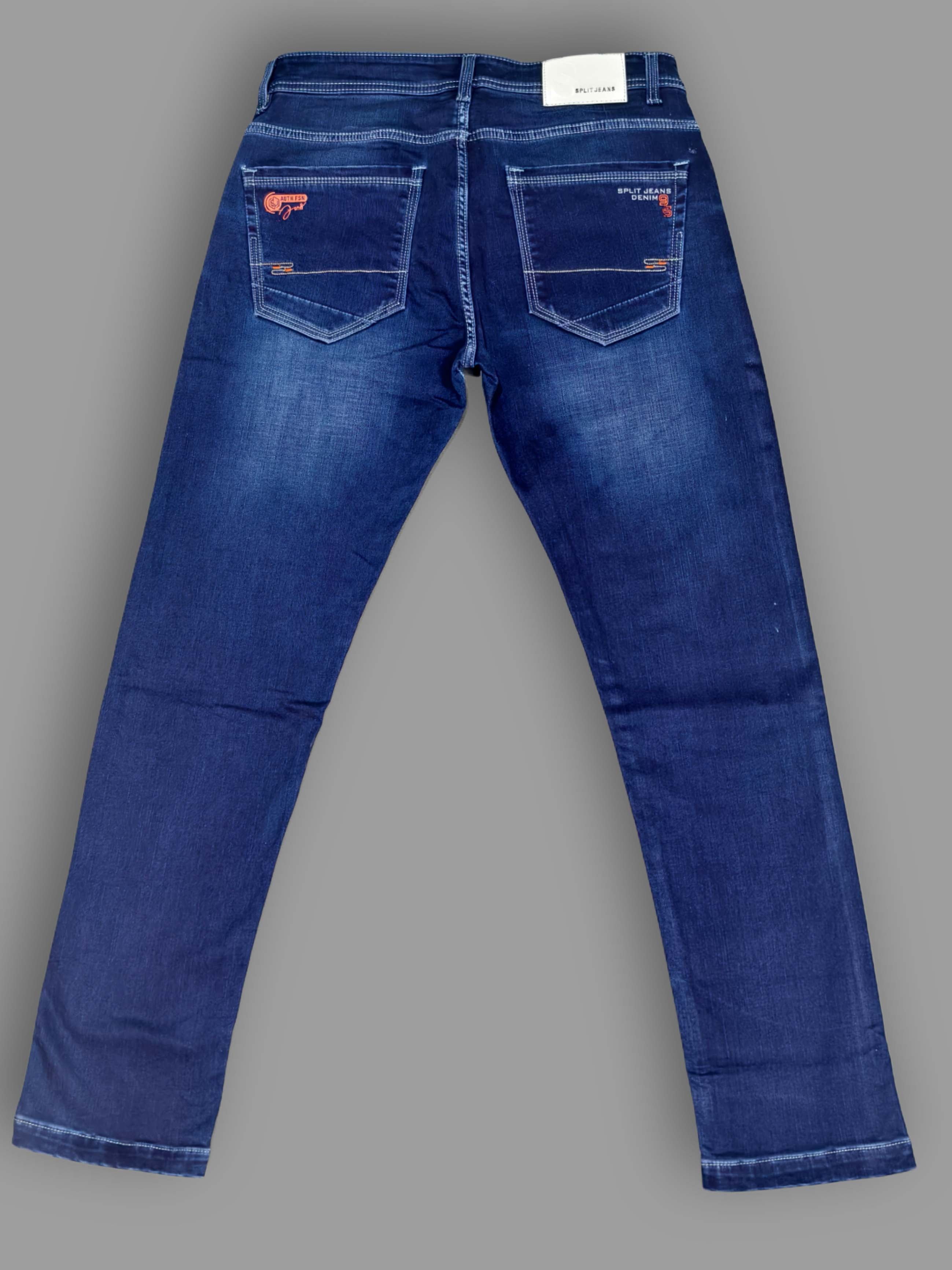 Men’s Slim Fit Denim Jeans – Rich Dark Blue Trekyoo