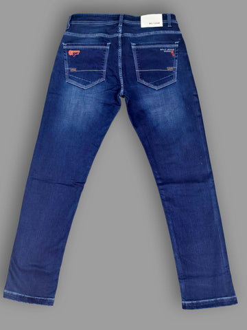Men’s Slim Fit Denim Jeans – Rich Dark Blue Trekyoo