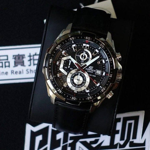 Casio Edifice EFR-539 Men’s Chronograph Watch | Leather Strap | Premium 7A Quality