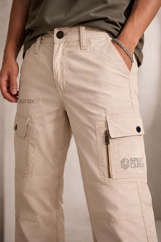 Men’s Premium Straight Fit Cotton Cargo Pants | Multi Pocket Casual Cargo Trousers