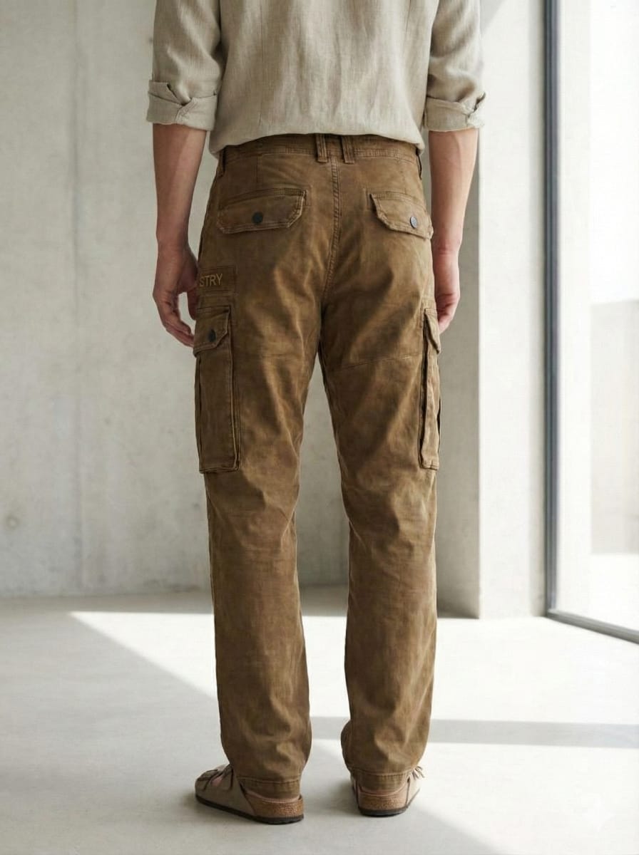 Vintage-Wash Cargo Pants – Relaxed Fit, Premium Utility Trousers for Men Trekyoo