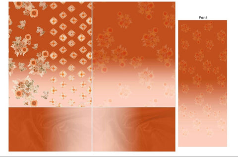 Rust & Rose Ombre Printed Co-Ord Set
