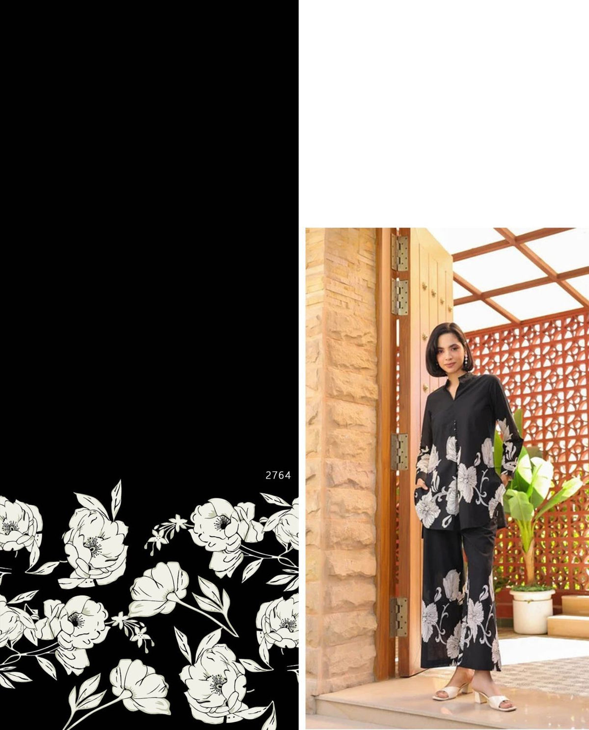 Midnight Bloom Black Floral Co-Ord Set