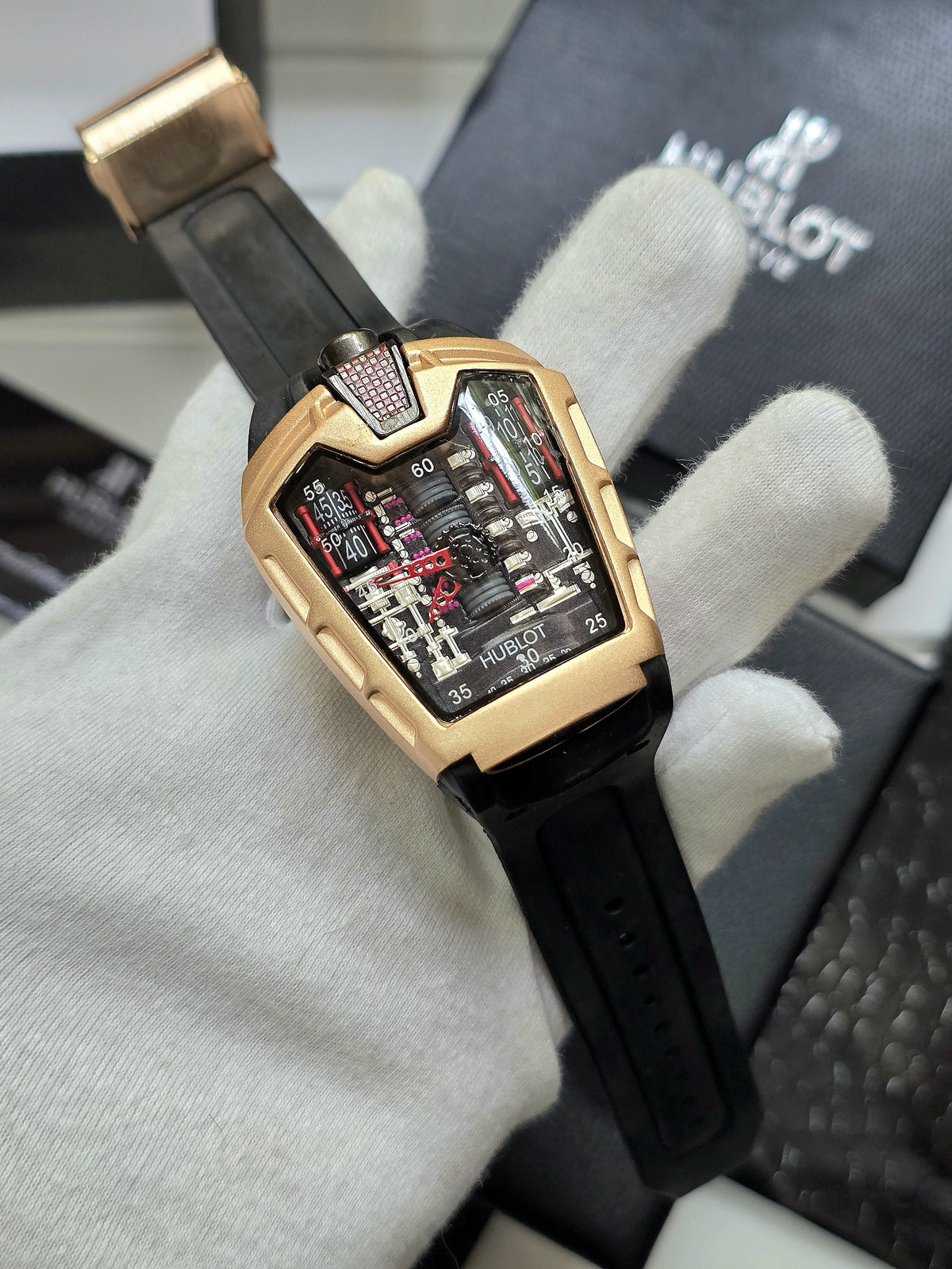 Hublot Bugatti Edition – Black & Gold Hypercar Timepiece for men's