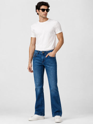 Men’s Comfort Fit Blue Faded Denim Jeans